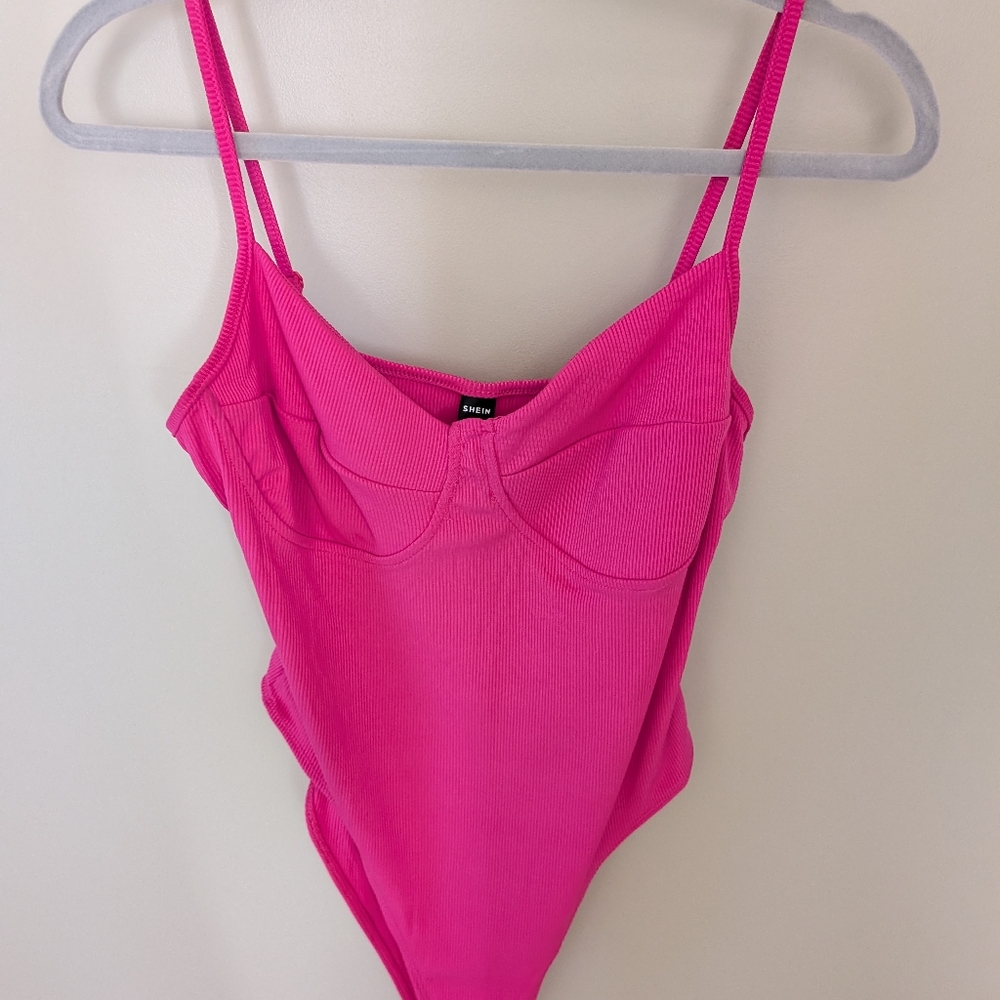 Women's Bodysuit, Size L, Hot Pink